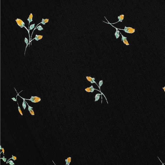 Lulu’s First Pick Forever Black Floral Print Mini Dress L - Picture 6 of 11